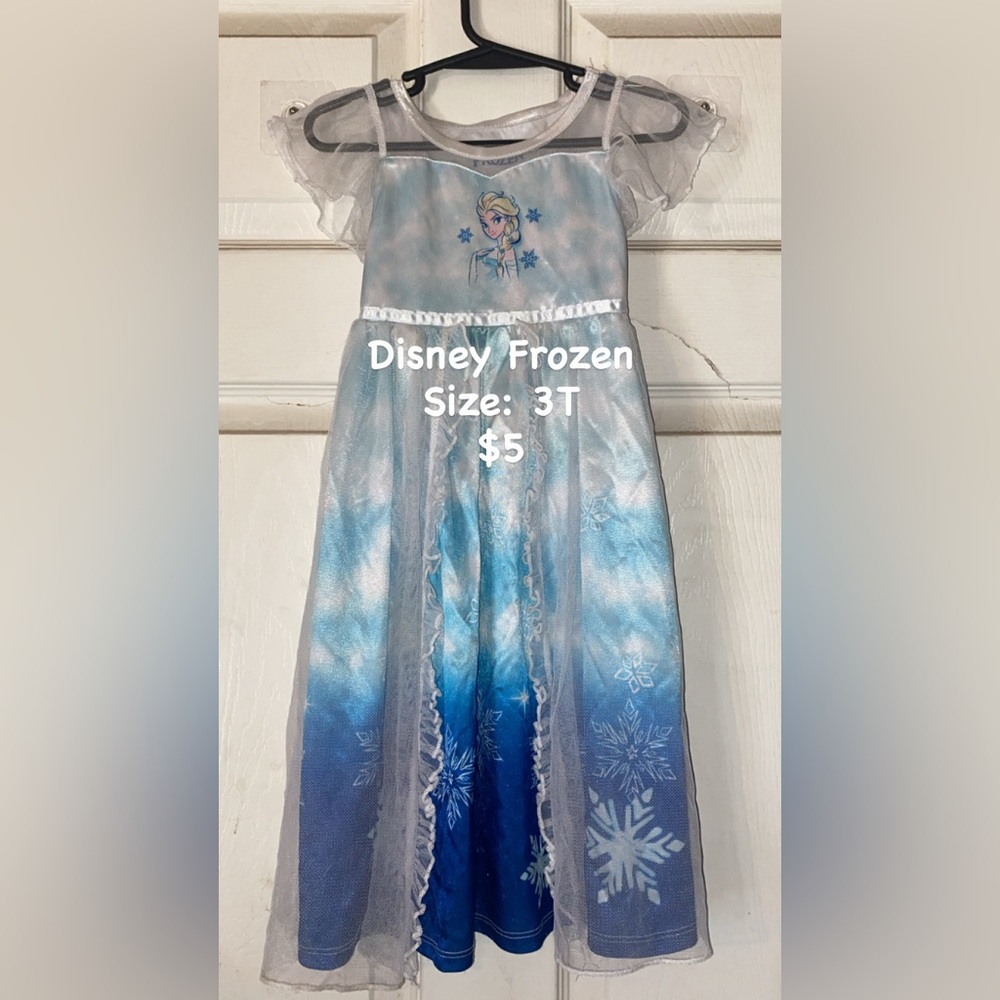 Disney Frozen Blue and White Dress